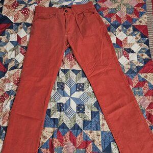 Brooks Brothers Premium Jeans 31 x 30 Brick Pink Cotton Twill